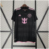Mens Miami Away Jersey 2024/25 black shirt showing pink crest and wave pattern