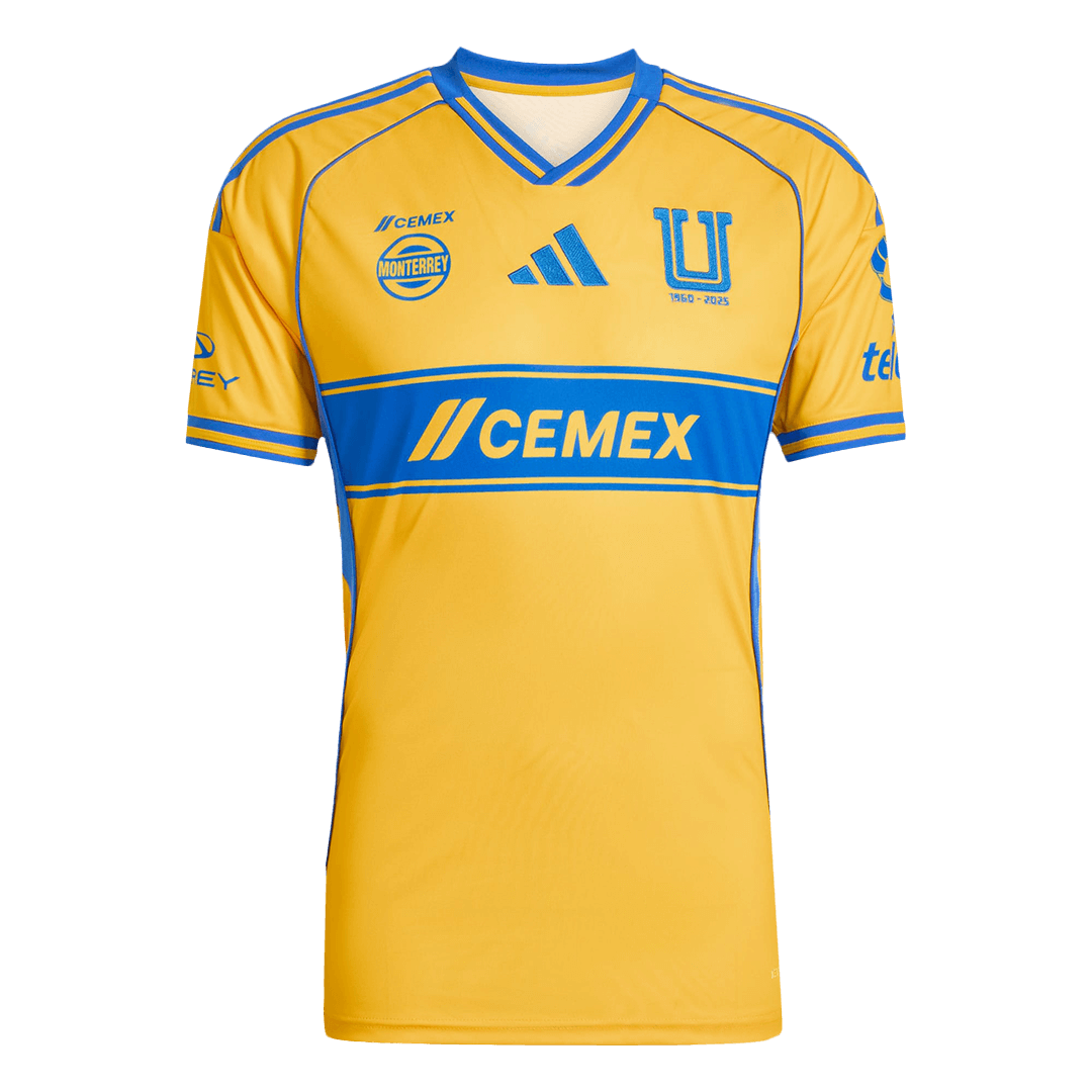 Mens Tigres UANL Home Jersey 2025/26 Mens Tigres UANL Home Jersey 2025/26 front view in yellow and blue