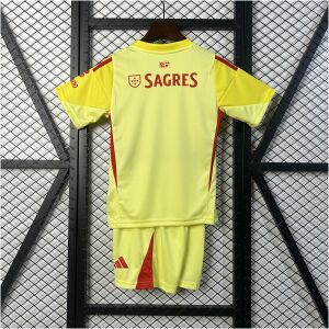 Kids Benfica Goalkeeper Kit 2025/26 rear view of shirt and shorts