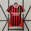 Mens AC Milan Home Jersey 2024/25 front view showing red and black stripes