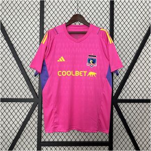 Mens colo colo pink Goalkeeper Jersey 2024/25 Mens colo colo pink Goalkeeper Jersey 2024/25 front view showing pink torso