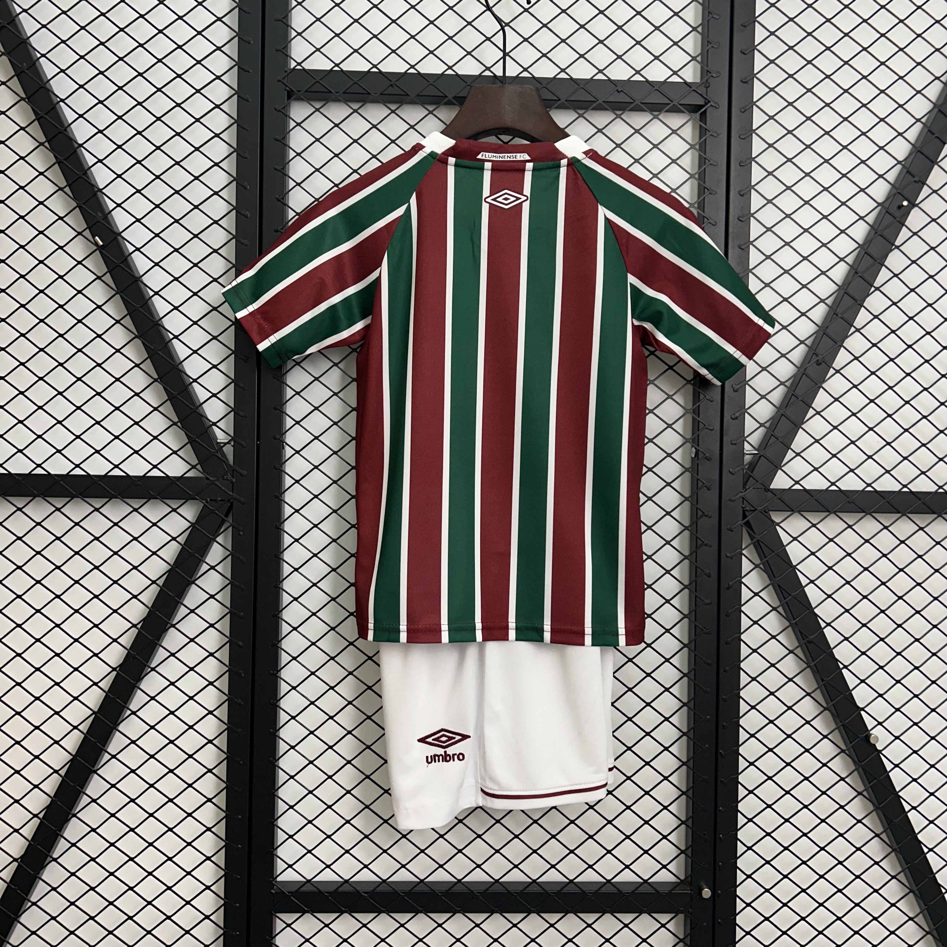 Kids Fluminense Home Kit 2025/26 Kids Fluminense Home Kit 2025/26 front view on display