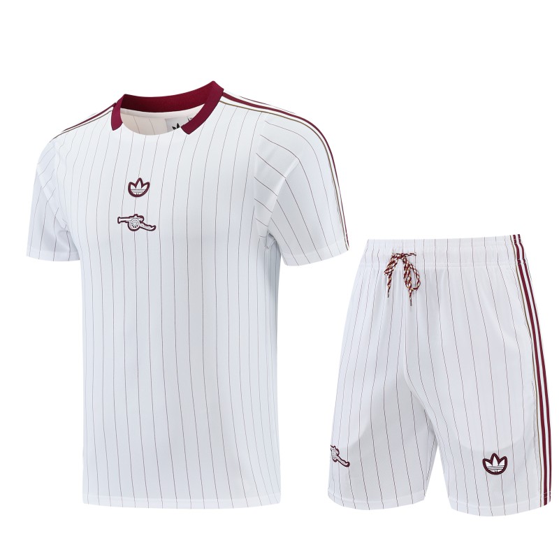 Mens Arsenal Short Training Set White Pinstripe 2026/27 1529a1af0edb4bf4.jpg