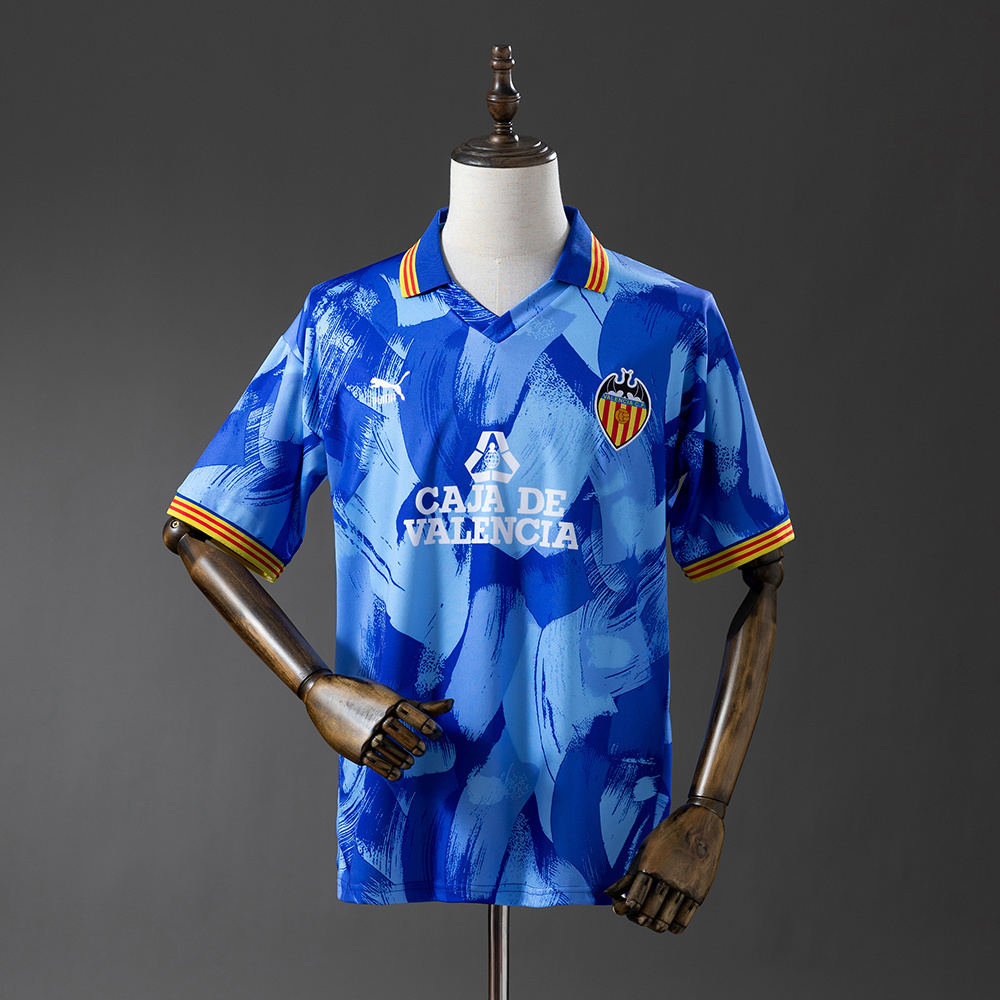 Mens Valencia Retro Away Jersey 1990/91 Mens Valencia Retro Away Jersey 1990/91 front view on display