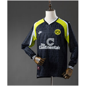 Mens Borussia Dortmund s Retro Long Sleeve Away Jersey 1995/96 front view on display
