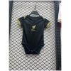Baby Mexico black Jersey 2025 on hanger showing embossed tonal feather pattern and golden crest
