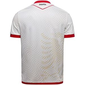 Mens Albania World Cup Away Jersey 2026 white shirt back view with SHQIPËRI neck print