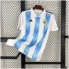 Mens World Cup Argentina Retro Home Jersey 2018 on hanger showing pixelated sky blue stripes and AFA crest
