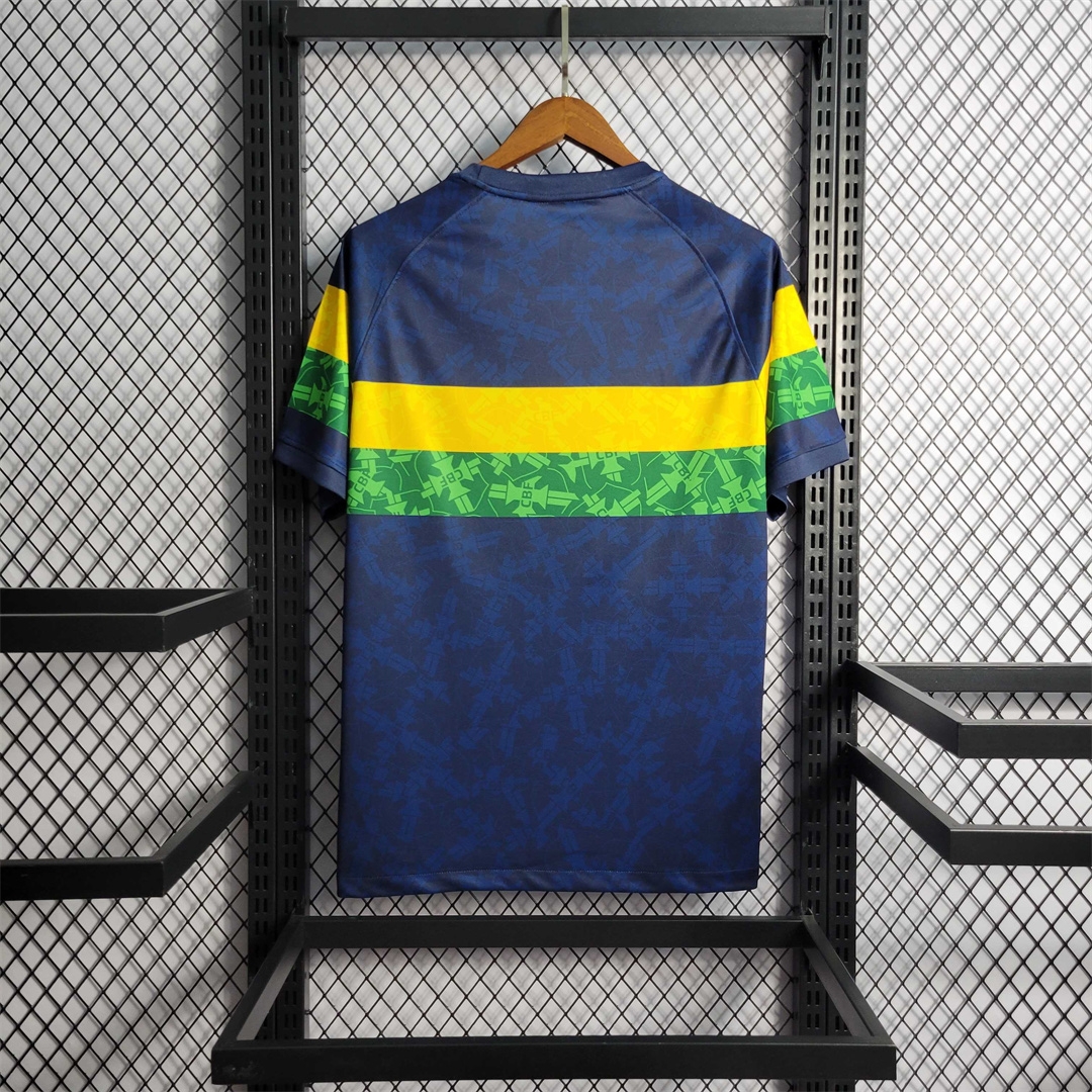 Mens World Cup Brazil Blue Special Edition Jersey 2022 Mens World Cup Brazil Blue Special Edition Jersey 2022 back view detail