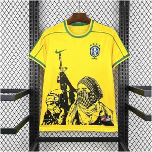 Mens World Cup Brazil Special Retro Home Kit 1998 front view on hanger