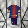 Kids Barcelona Retro Home Kit 2012/13 rear view of shirt and shorts