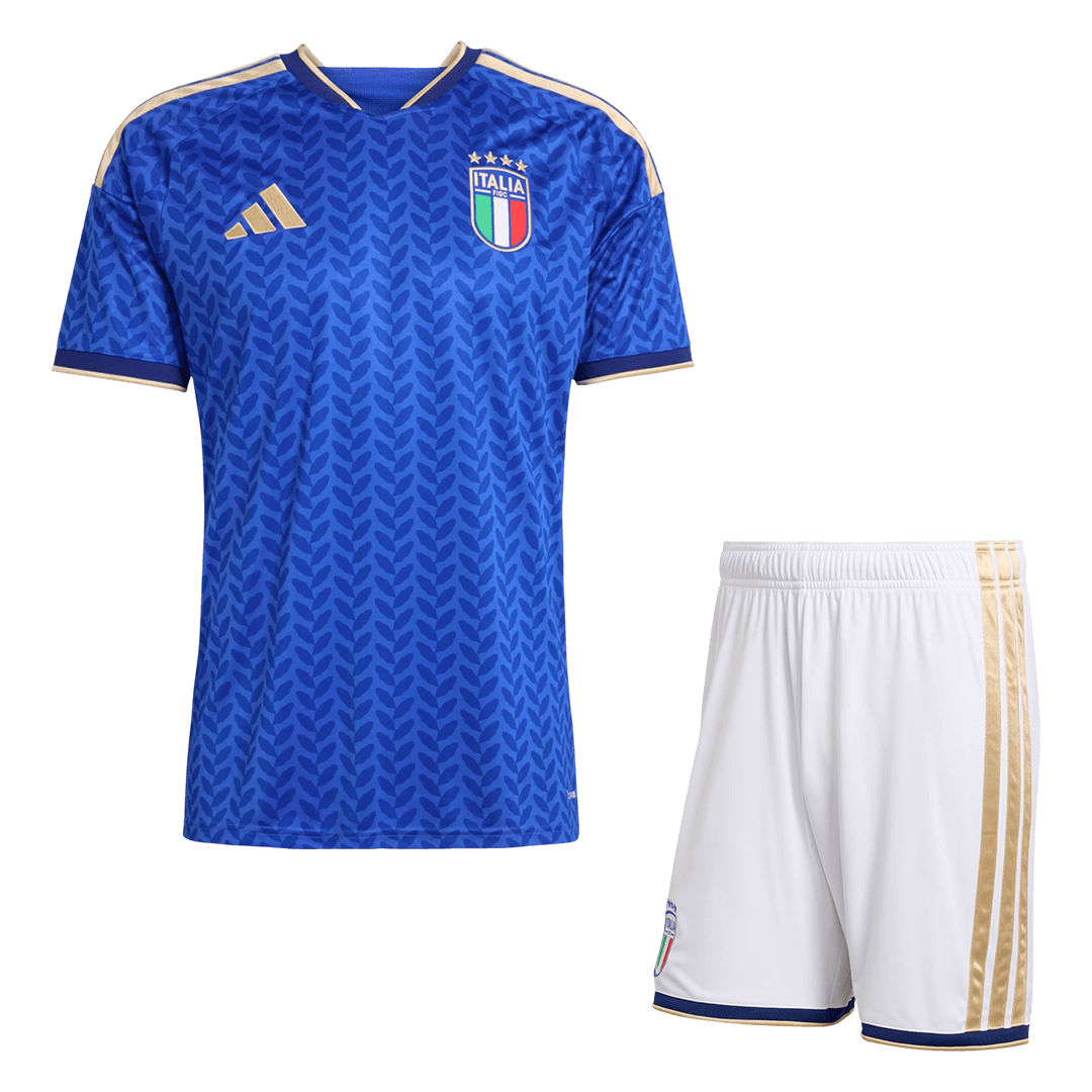 Mens Italy World Cup Home Kit 2026 Mens Italy 2026 royal blue home shirt with chevron pattern front view