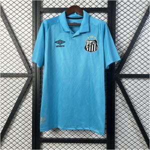 Mens Santos FC Game Third Jersey 2025/26 Mens Santos FC Game Third Jersey 2025/26 front view showing sky blue polo design
