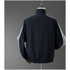 Mens Germany Trench Coat Reversible Blalck and Whtie Windbreaker 2025 back view detail
