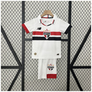 Kids Sao Paulo Home Kit 2024/25 front view on display