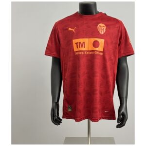 Mens Valencia red Away Jersey 2025/26 front view on display