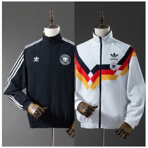 Mens Germany Trench Coat Reversible Blalck and Whtie Windbreaker 2025 displaying black and white reversible sides