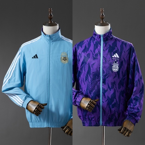 Mens Argentina Trench Coat Reversible Blue and Purple Windbreaker 2025 Mens Argentina Trench Coat Reversible Blue and Purple Windbreaker 2025 showing sky blue side and purple geometric side