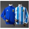Mens Argentina Trench Coat Reversible Blue Windbreaker 2025 showing royal blue side and striped side