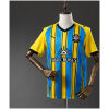 Mens Southampton Away Jersey 2025/26 on mannequin showing yellow and cyan blue stripes with P&O CRUISES