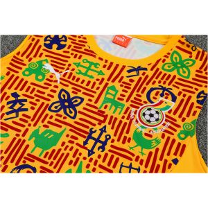 Mens Ghana Orange Training Kit Singlet Kits Kit 2025 rear view of shirt and shorts
