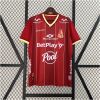 Mens Tolima Home Jersey 2024/25 front view showing maroon shirt with yellow pinstripes