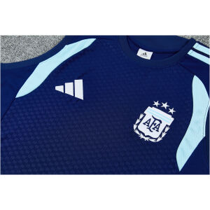 Mens Argentina World Cup Blue Training Kit Singlet Kits Kit 2026 rear view of shirt and shorts