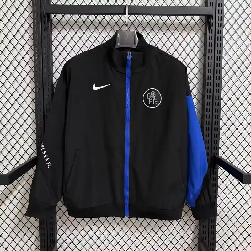 Mens Chelsea Black Windbreaker Jacket 2026/27 Mens Chelsea Black Windbreaker Jacket 2026/27