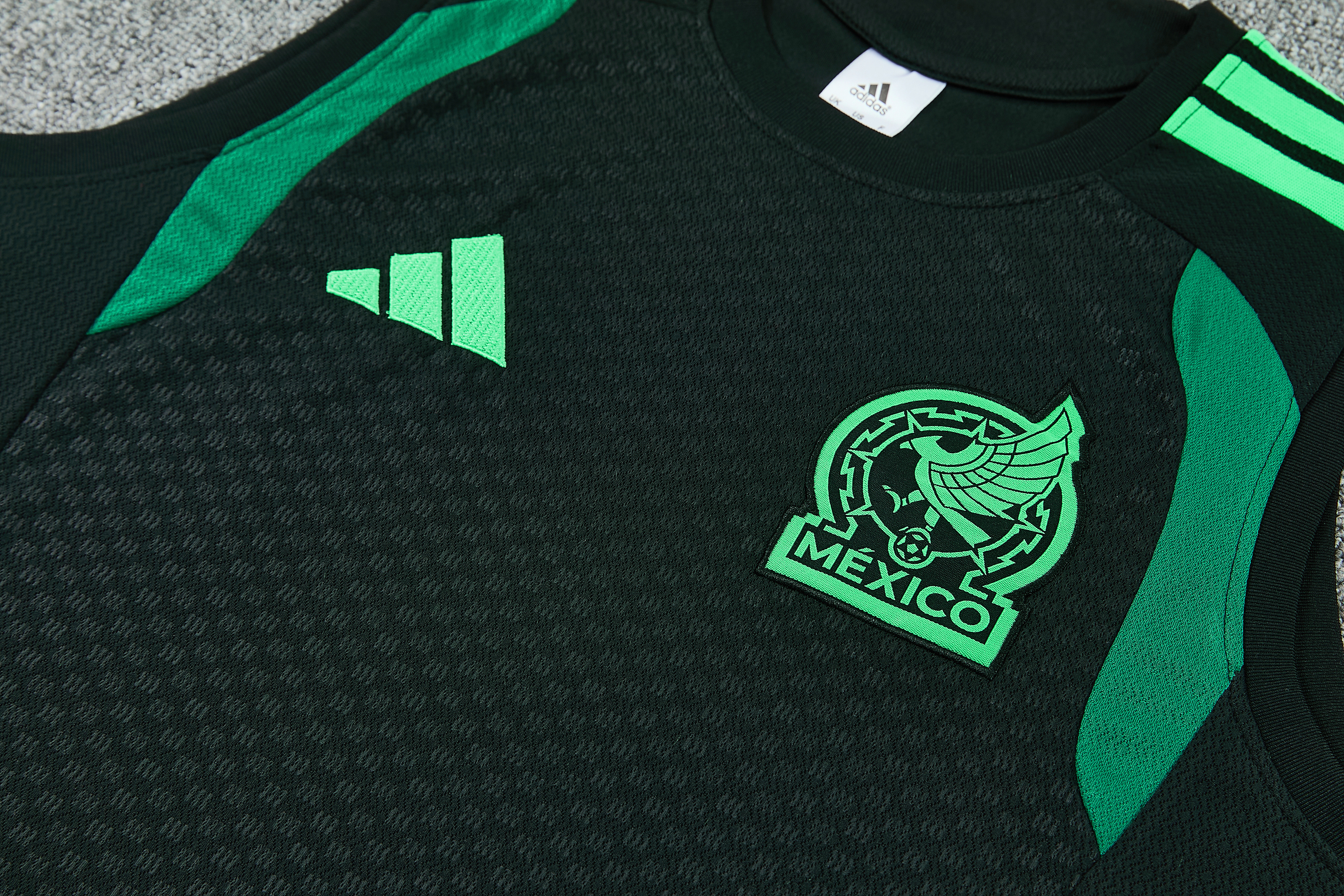 Mens Mexico World Cup Blue Training Kit 2026 Mens Mexico World Cup Blue Training Kit Singlet Kits Kit 2026 rear view of shirt and shorts