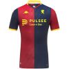 Mens Genoa CFC Home Jersey 2025/26 front view with yellow v-neck collar