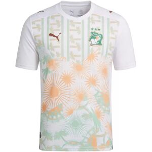 Mens Ivory Coast World Cup Away Jersey 2026 white shirt with mint palm stripes front view