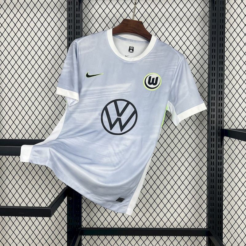 Mens Wolfsburg Away Jersey 2025/26 Mens Wolfsburg Away Jersey 2025/26 front view on display