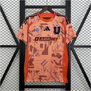 Mens Universidad de Chile Away Jersey 2025/26 front view in orange and navy
