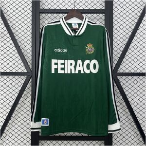 Mens Deportivo de La Coruna Retro Long Sleeve Away Jersey 1999/00 front view on display