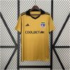 Mens colo colo game Fourth Jersey 2024/25 front view showing gold torso