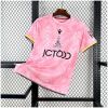 Mens Bradford City Third Jersey 2025/26 on rack showing rose pink body with abstract typography pattern and centered Bantam crest