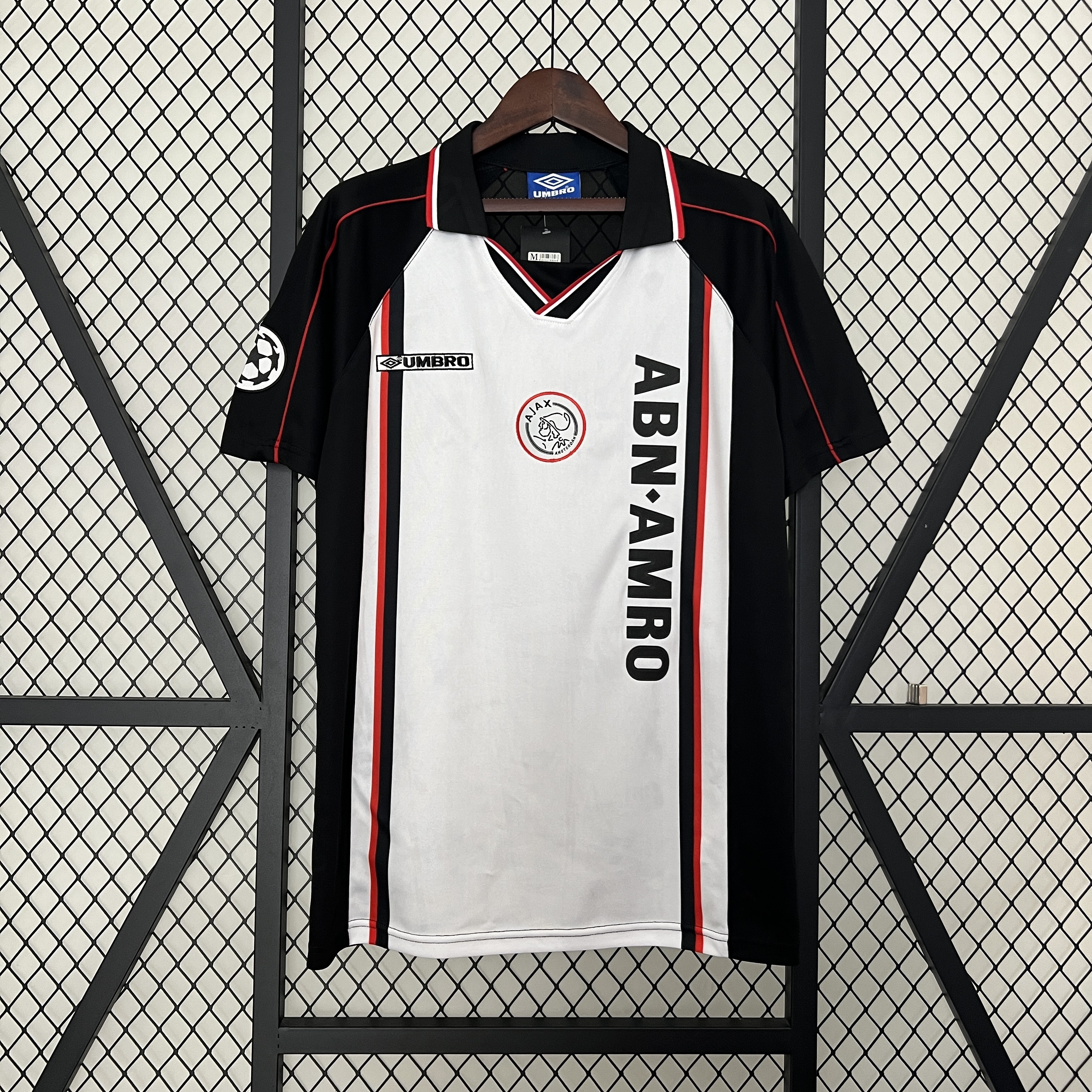 Mens Ajax Retro Away Jersey 1998/99 Mens Ajax Retro Away Jersey 1998/99 front view on display