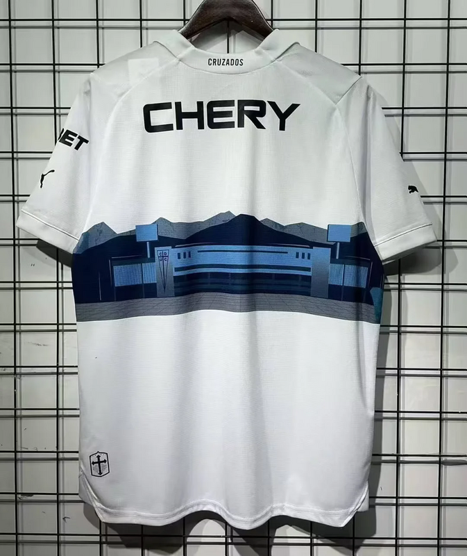Mens Deportivo Universidad Catolica White Special Version Jersey 2025/26 Mens Deportivo Universidad Catolica White Special Version Jersey 2025/26 front view on display