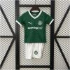 Kids Palmeiras Home Kit 2025/26 front view on display