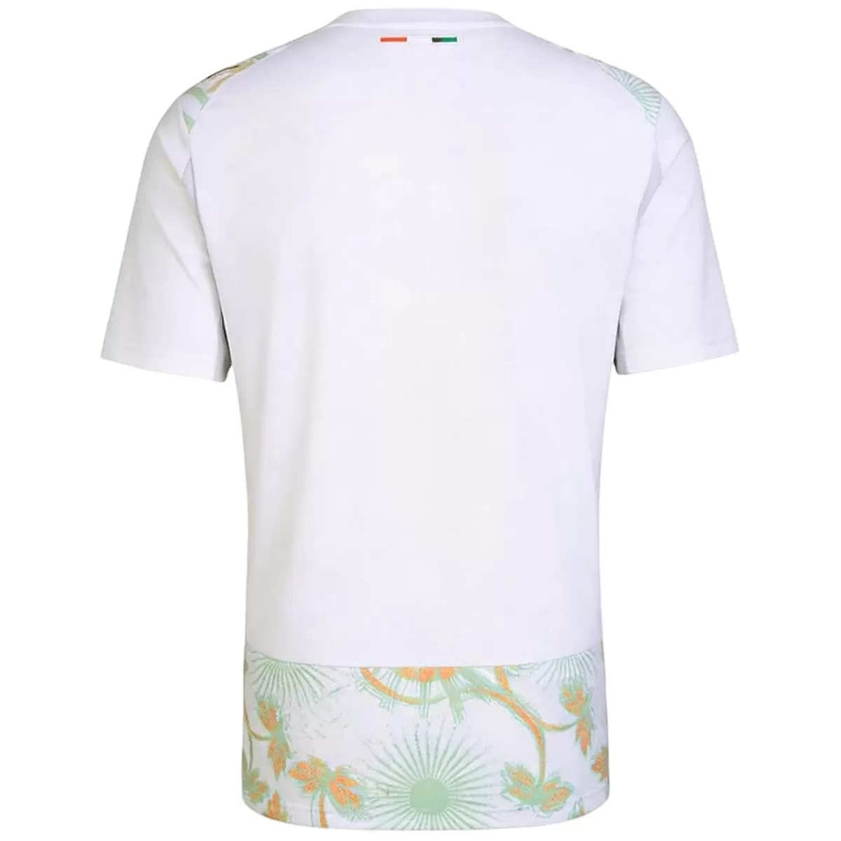 Mens Ivory Coast World Cup Away Jersey 2026 Mens Ivory Coast World Cup Away Jersey 2026 white shirt back view with collar flag strip