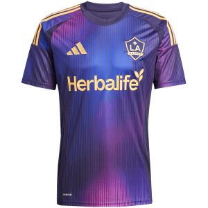 Mens LA Galaxy Away Jersey 2025 front view in navy with yellow accents