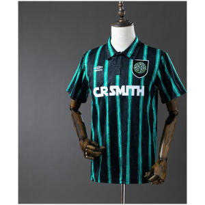 Mens Celtics Retro Away Jersey 1992/93 Mens Celtics Retro Away Jersey 1992/93 front view in black and teal