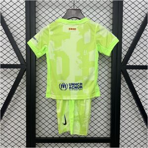 Kids Barcelona Third Kit 2024/25 rear view of shirt and shorts