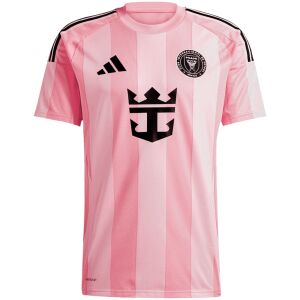 Mens Inter Miami CF Home Jersey 2025 front view in pink with black sponsor
