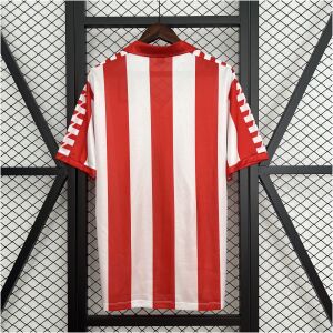 Mens Atletico Madrid Retro Home Jersey 1982/83 front view on display