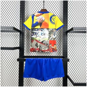 Kids Cristiano Ronaldo all club Mix Kit 2025/26 rear view of shirt and shorts