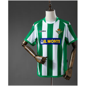 Mens Real Betis Retro Home Jersey 2001/02 front view on display