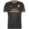 Mens Aston Villa Away Jersey 2026/27 front view in black with gold accents and Trefoil logo
