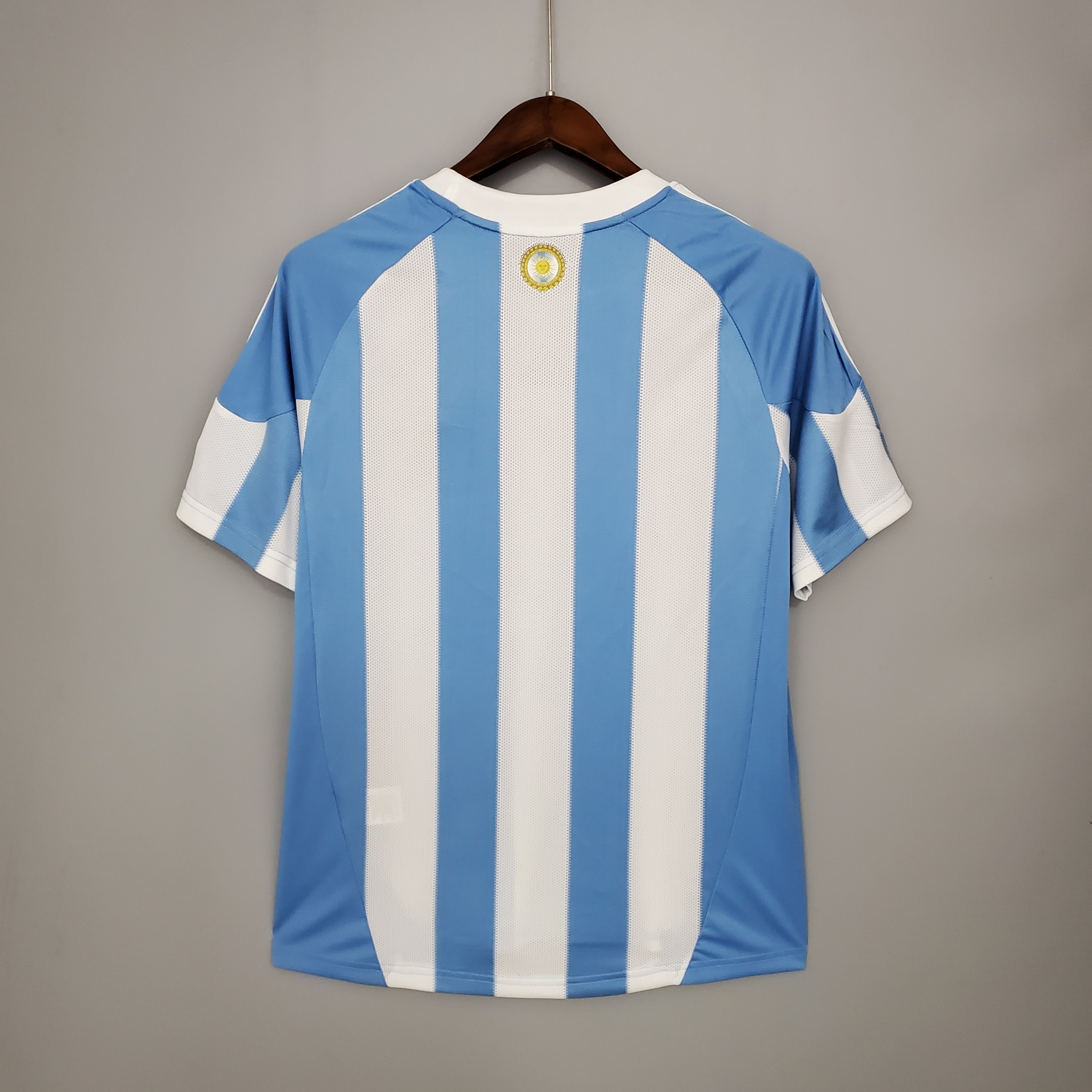 Mens World Cup Argentina Retro Home Jersey 2010 Mens World Cup Argentina Retro Home Jersey 2010 back view detail