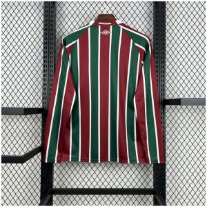 Mens Fluminense Long Sleeve Home Jersey 2025/26 front view on display